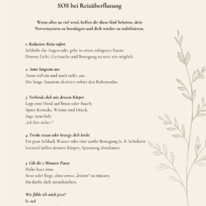Kostenlose SOS-Seite bei Reizüberflutung (PDF)